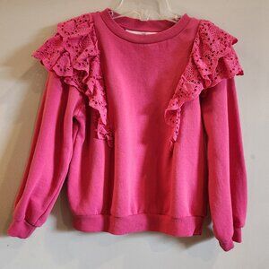 Ruffle sweater H&M size 6X magenta